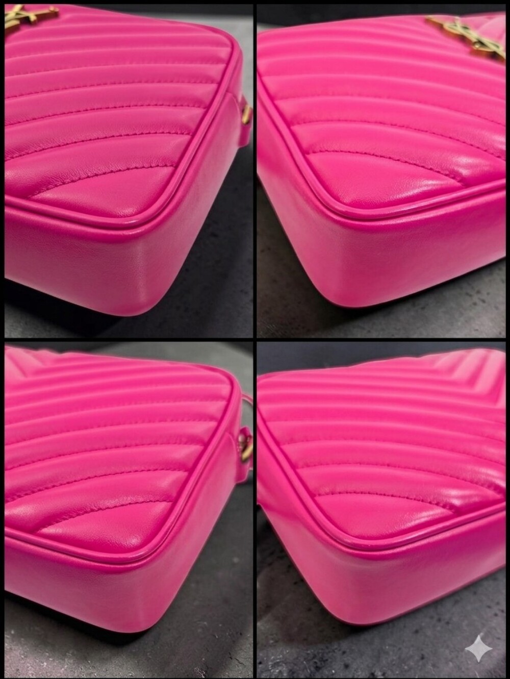 Saint Laurent Hot Pink Quilted Leather Crossbody Camera Bag with Tassel - Picture 7 of 16